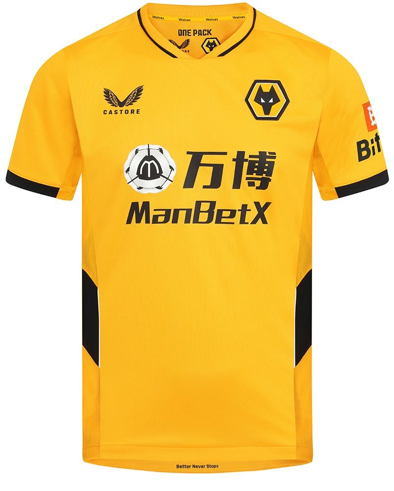 Camisa I Wolverhampton 2021 2022 Castore oficial